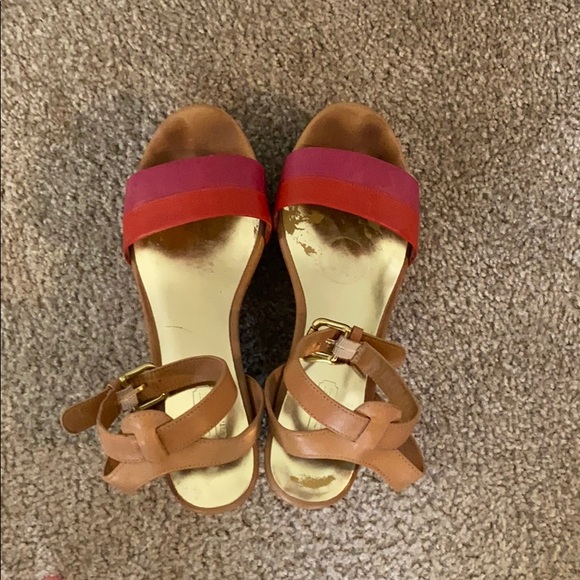 Coach sandals Tan Pink Coral - Picture 3 of 4